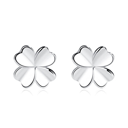 Women's Glossy Four Leaf Clover Ear Graceful Earrings