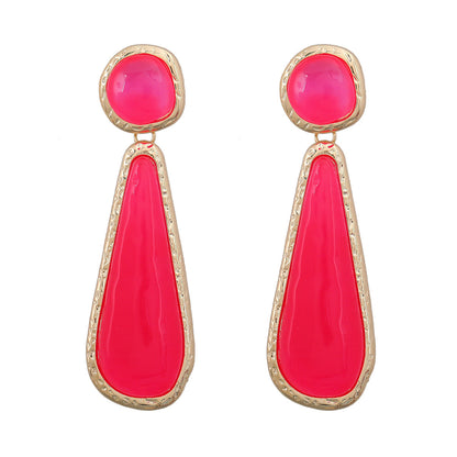 Women's Summer Alloy Drop-shaped Resin Geometric Party Earrings