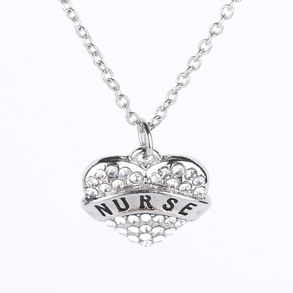 Simple Letter Family Member Full Diamond Necklaces