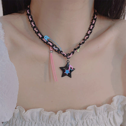 Chain Pin Little Devil Female Temperamental Necklaces