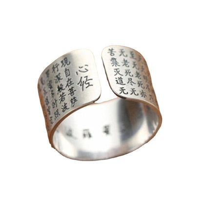 Vintage Heart-shaped Open Personalized Ethnic Style Rings