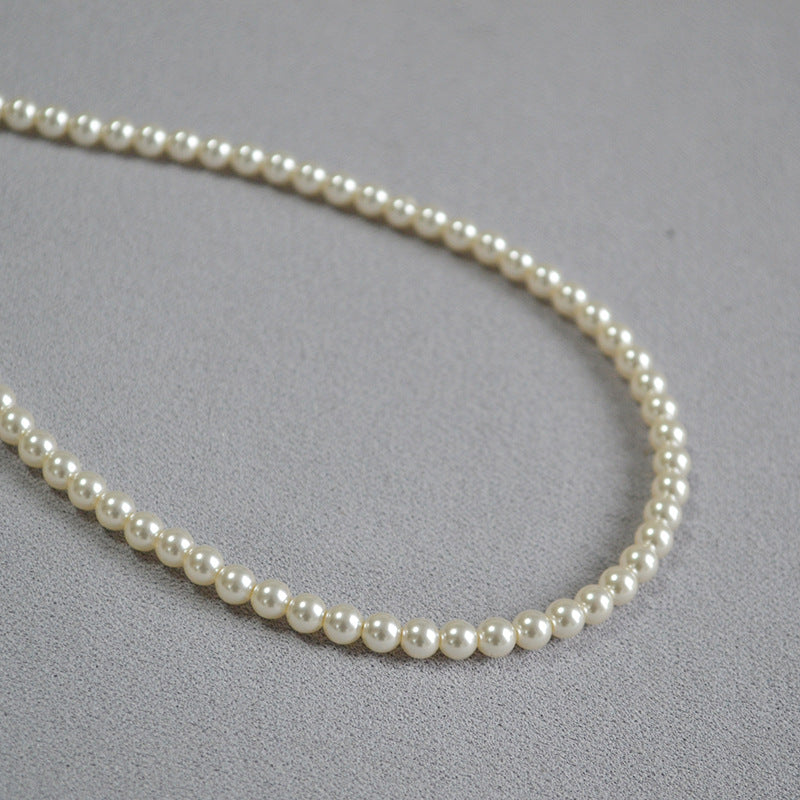 French Elegant Bright Imitation Crystal Pearl Color Exquisite Soft Necklaces