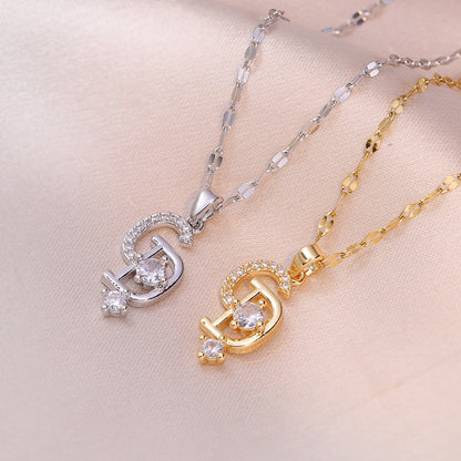 Women's Light Luxury Zircon Minority Design Clavicle Necklaces