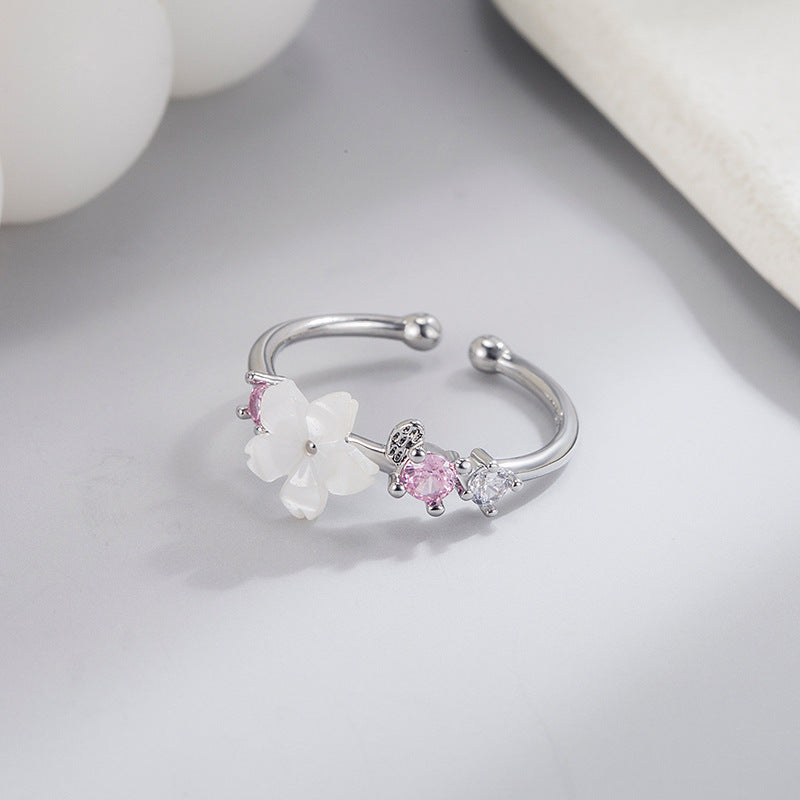 Design Small Fresh Diamond Simple Korean Style Sweet Mori Rings