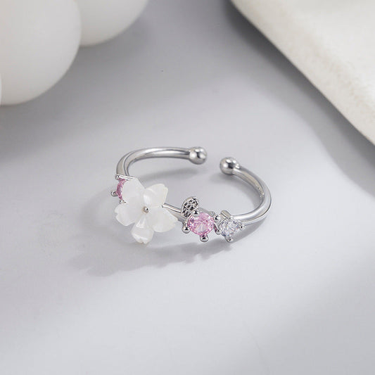 Design Small Fresh Diamond Simple Korean Style Sweet Mori Rings