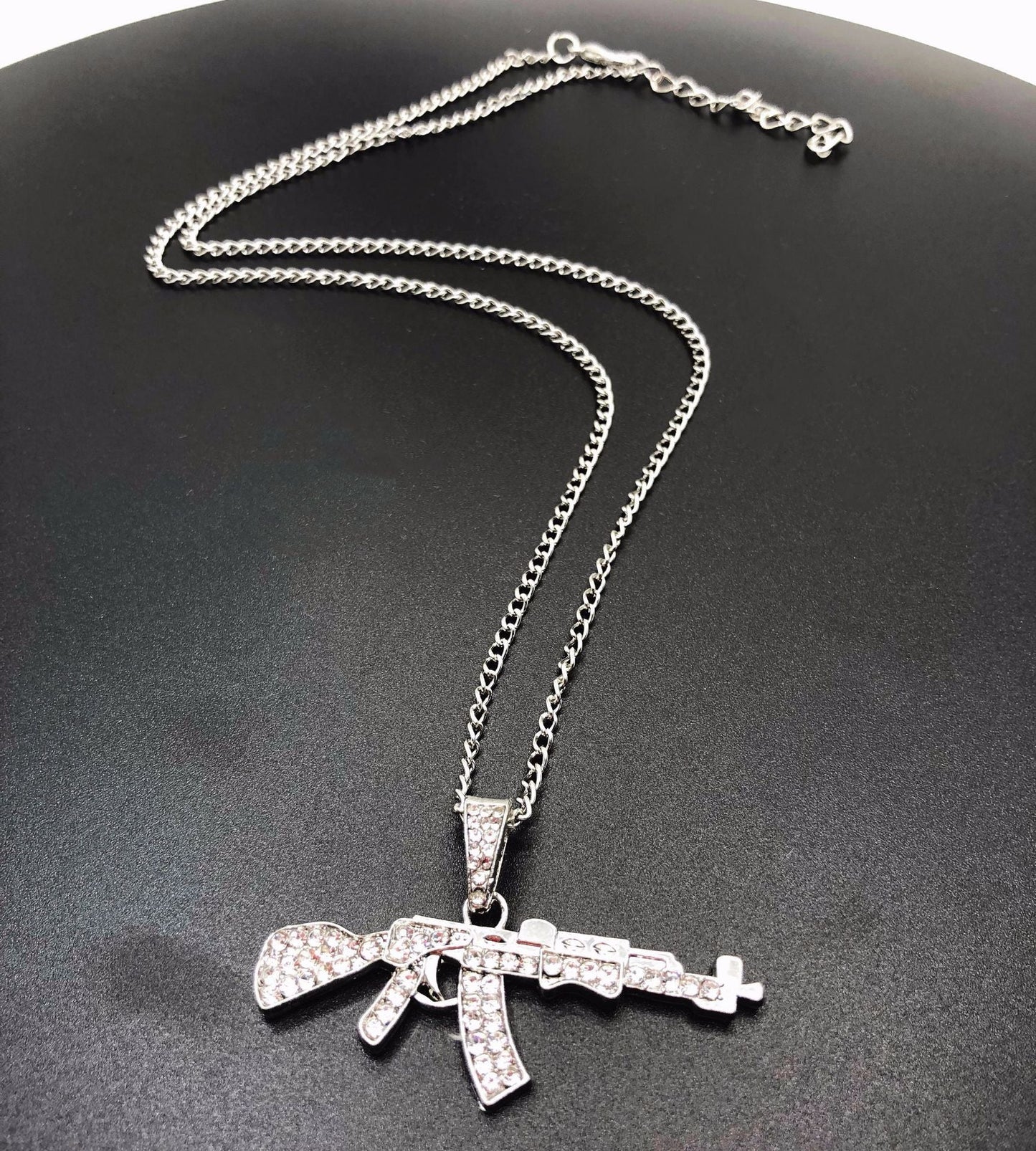 Hop Full Diamond Machine Gun Personalized Necklaces