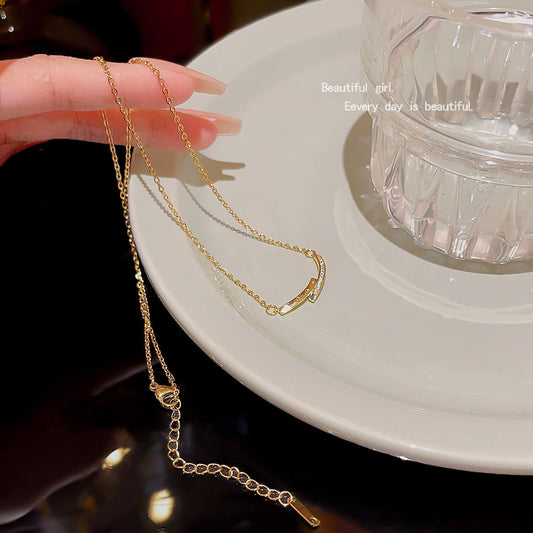 Titanium Steel Female Simple Graceful Pendant Necklaces