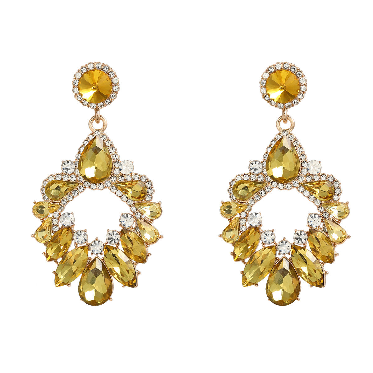 Women's Crystals Exaggerated Rhinestone Full Diamond Bohemian Earrings