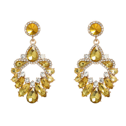 Women's Crystals Exaggerated Rhinestone Full Diamond Bohemian Earrings