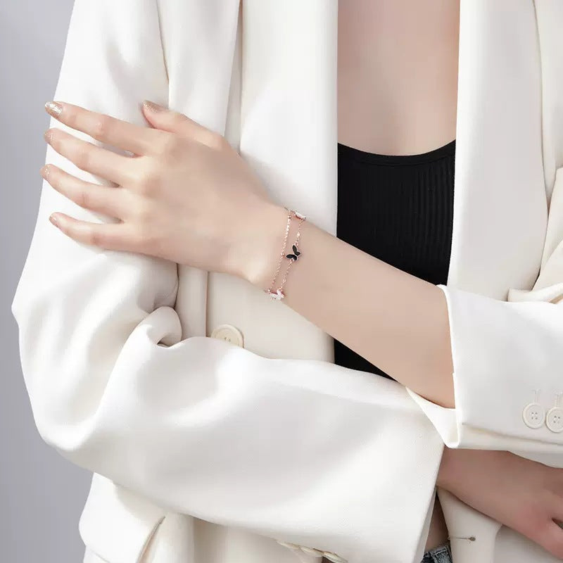 Sier Light Luxury Minority Exquisite High-grade Birthday Gift Bracelets