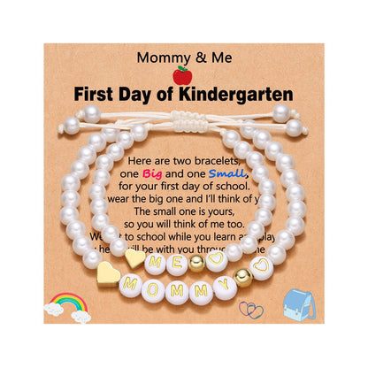 Women's Round English Spacer Beads Handmade Adjustable Bracelets