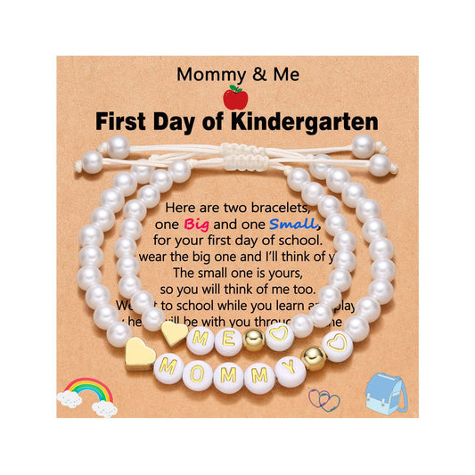 Women's Round English Spacer Beads Handmade Adjustable Bracelets