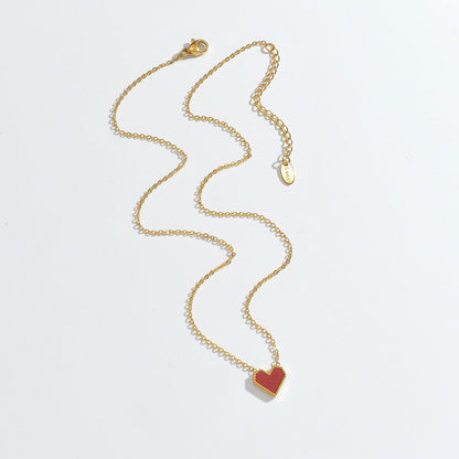 Stainless Steel Heart-shaped Accessories Female Style Necklaces