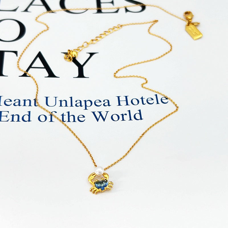 Women's Vintage Crab Pearl Light Luxury High Necklaces