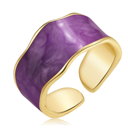 Enamel Drip Glazed Knuckle Simple Cold Rings