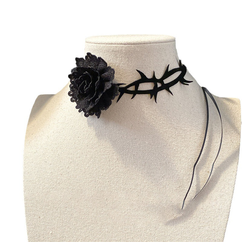 Rose Fabric Lace Niche Temperament Creative Necklaces