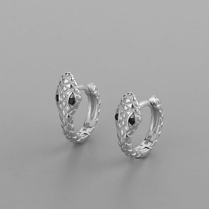 Small Snake Zircon Sweet Cute With Diamonds Personalized Earrings