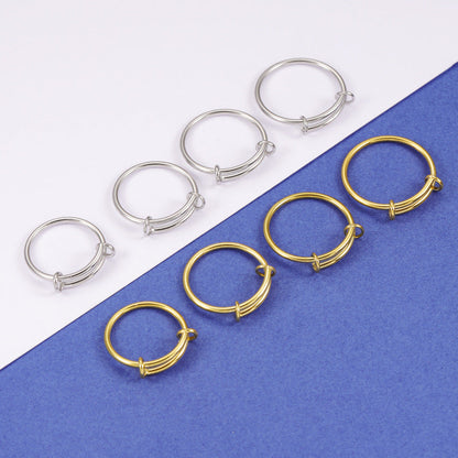 Stainless Steel Coil Gold Titanium Personality Rings