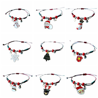 Woven Red Carrying Strap Popular Santa Claus Bracelets