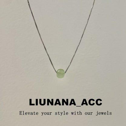 Beads Female Chinese Style Imitation Jade Pendant Clavicle Necklaces