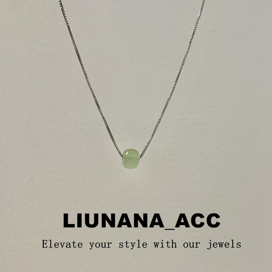 Beads Female Chinese Style Imitation Jade Pendant Clavicle Necklaces