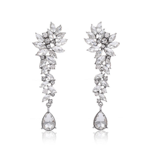 Women's Fashion Water Drop Shape Personalized Bride Earrings