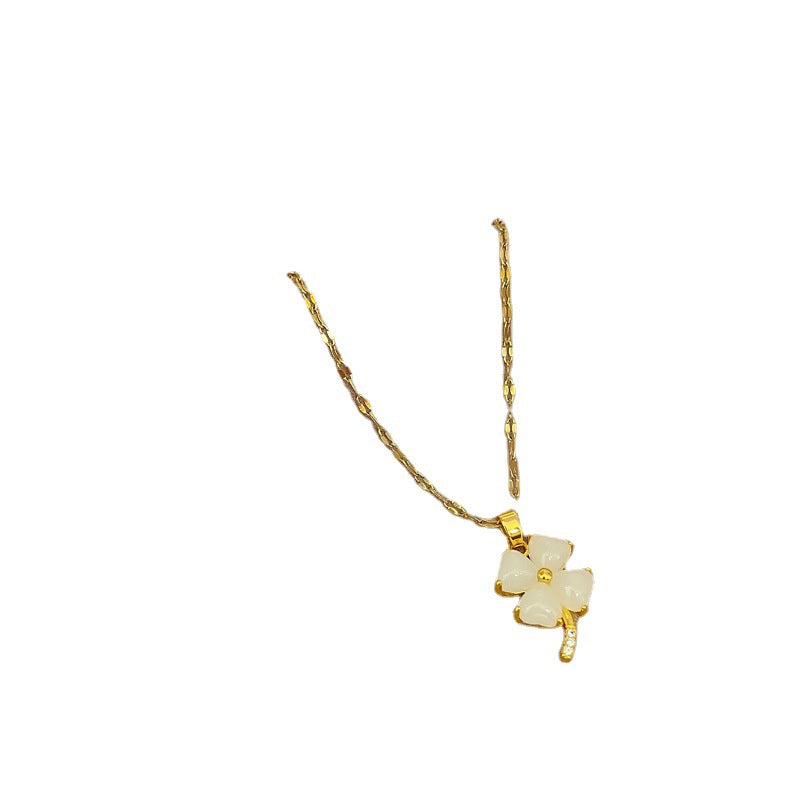 Four-leaf Flower Female Niche Design Simple Necklaces