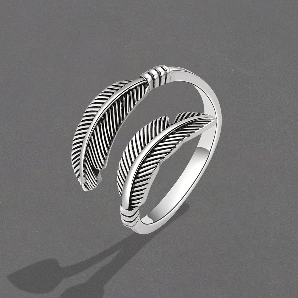 Women's & Men's & Feather For Trendy Personalized Hip Hop Creative Rings