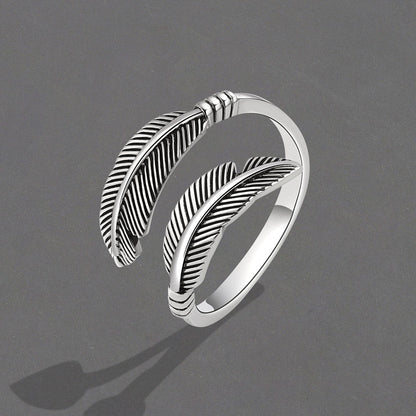 Women's & Men's & Feather For Trendy Personalized Hip Hop Creative Rings
