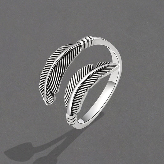 Women's & Men's & Feather For Trendy Personalized Hip Hop Creative Rings