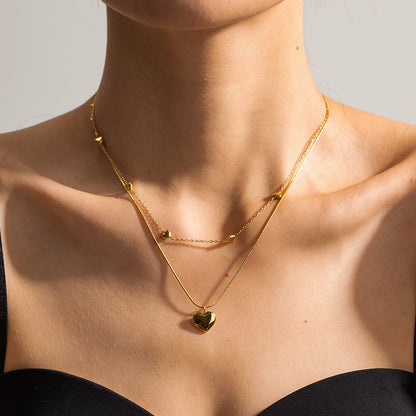 Love Gold-plated Collarbone Light Luxury Minority Necklaces