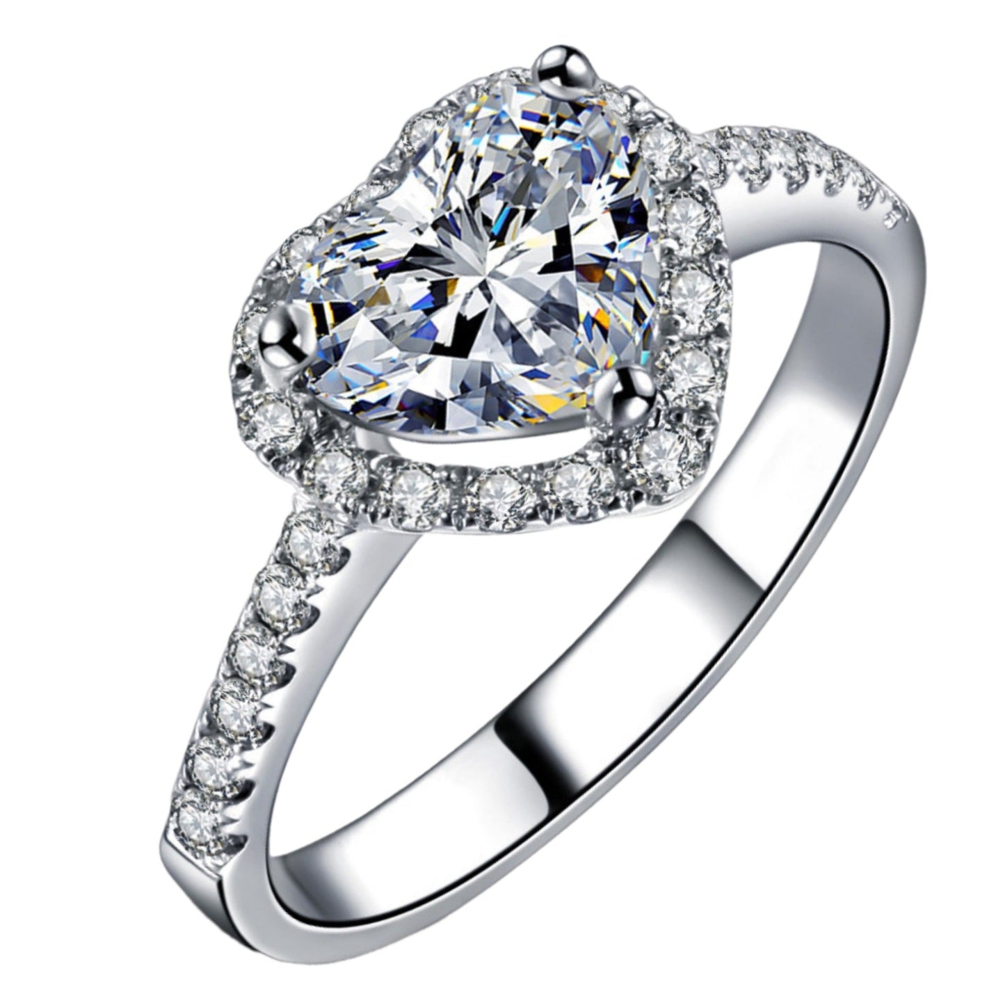 Fashion Heart Shaped Rhinestone Trend Delicate Rings