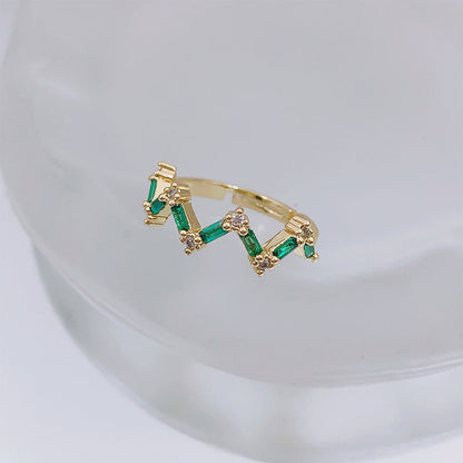 Diamond Love Heart Bow Tie Geometric Rings