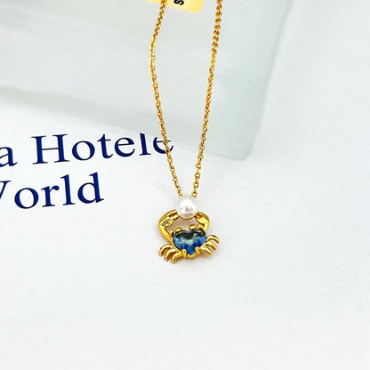 Women's Vintage Crab Pearl Light Luxury High Necklaces