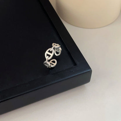 Sterling Sier Simple Interval Pig Nose Collection Necklaces