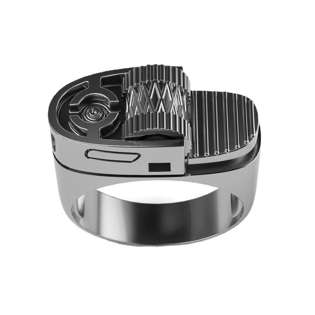 Creative Lighter Shape Punk Style Gold Rings
