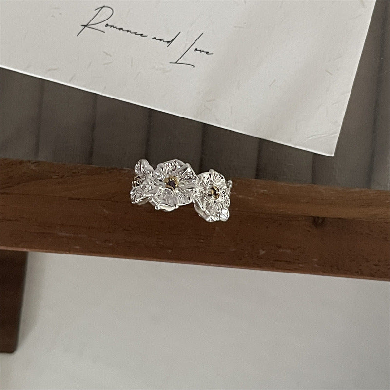 Style Korean Niche Design Pattern Antique Rings