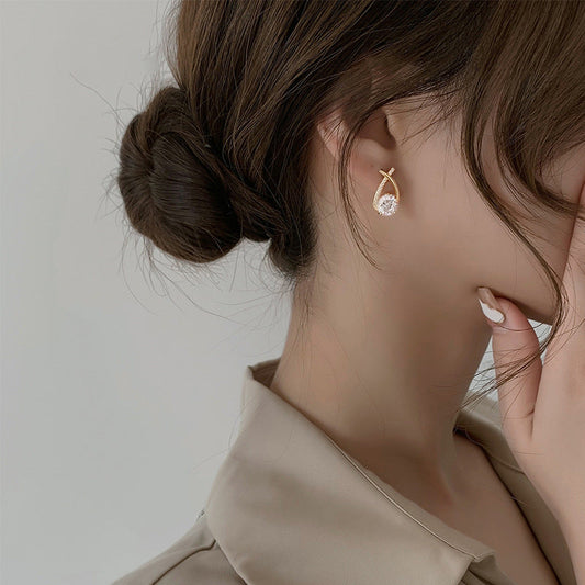 Sier Trendy Niche Design High-grade Exquisite Small Earrings