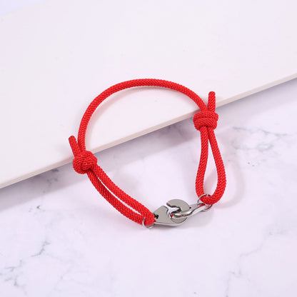 Women's & Men's & Handcuffs Adjustable Rope And Jewelry Boat Bracelets