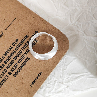 Frosted Female Wide Face Simple Cold Rings