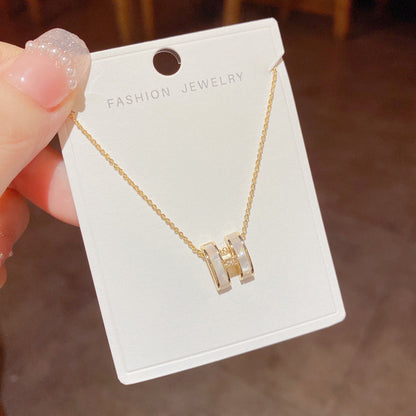 Women's Fashionable Shell Alphabet Letter Minority Simple Rings