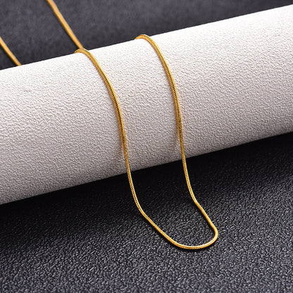 Men's Simple Temperament Hip Hop Punk Thin Round Necklaces