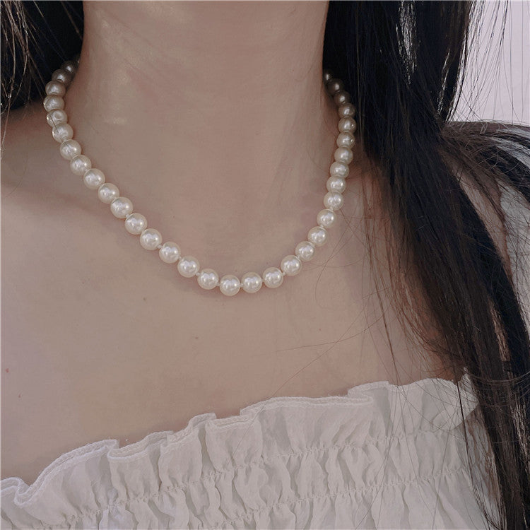 Imitation Pearl Female Graceful High-grade Sweater Necklaces