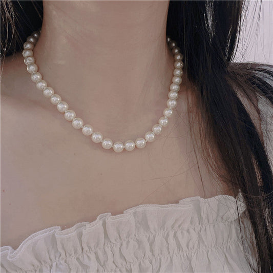 Imitation Pearl Female Graceful High-grade Sweater Necklaces