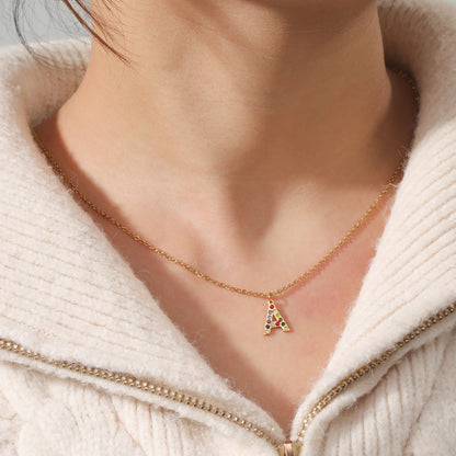 Titanium Steel Light Luxury And Simplicity Colorful Necklaces