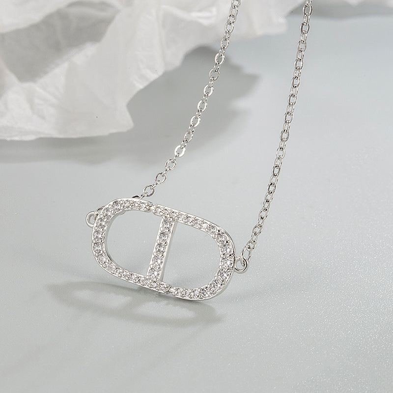 Inlaid Zircon Design Everyday Joker High-grade Female Necklaces