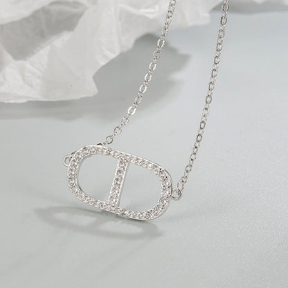 Inlaid Zircon Design Everyday Joker High-grade Female Necklaces