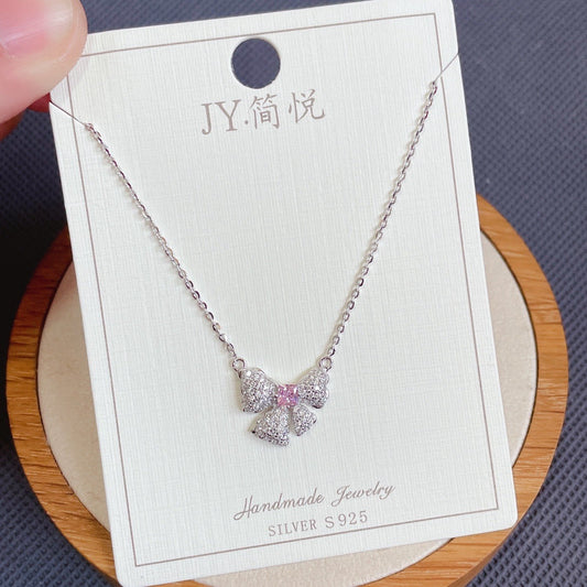 Women's Zircon Bow For Special Interest Light Luxury High-grade Clavicle Necklaces