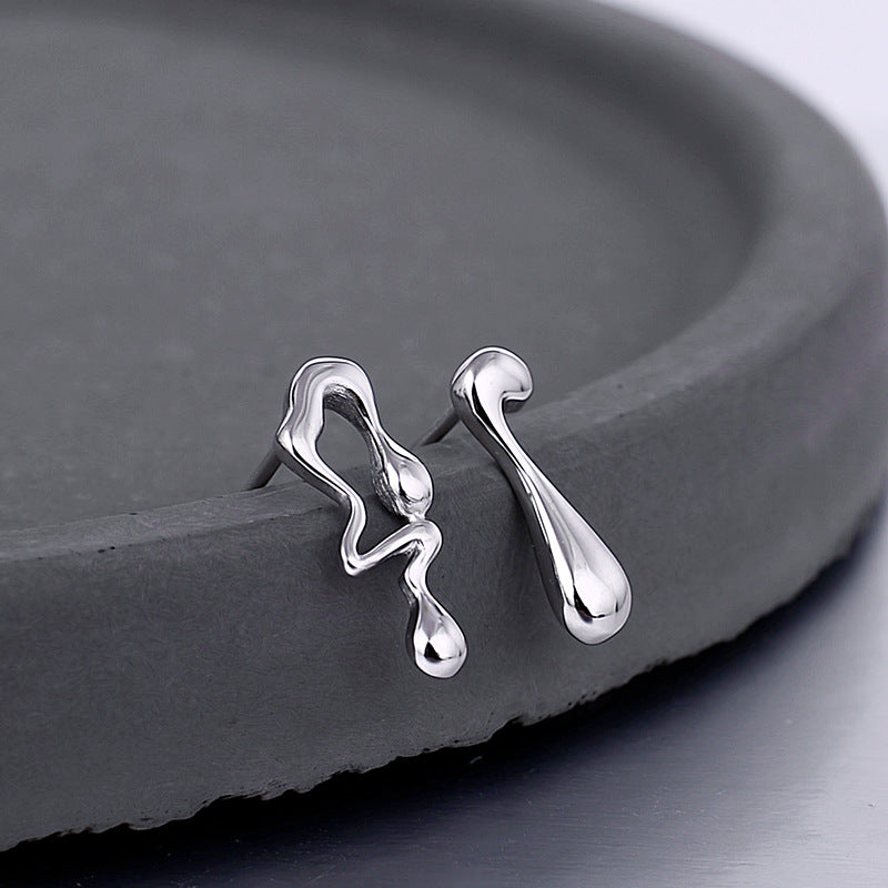 Women's Style Small And Personalized Water Drop Ear Sterling Sier Earrings