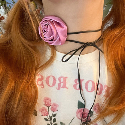 Women's Retro Rose Cold Style Bow Dark Necklaces